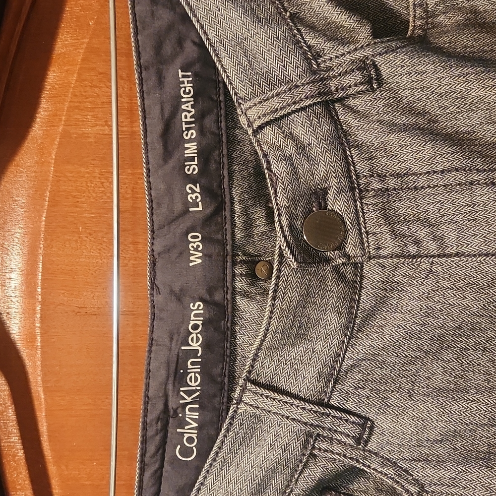 Calvin Klein Jeans Slim Straight W30 L32 Grey - Picture 2 of 15
